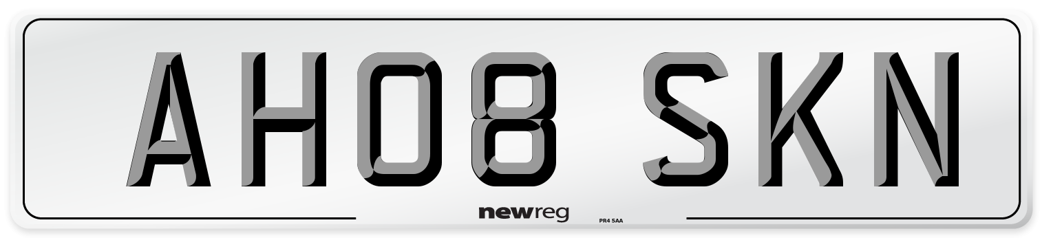 AH08 SKN Number Plate from New Reg